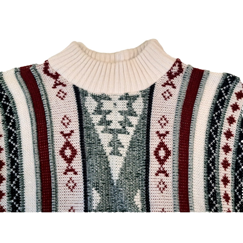 Vtg 90s Clifton Place Sweater Women's L Aztec Geometric Southwest Made in USA - Picture 2 of 6